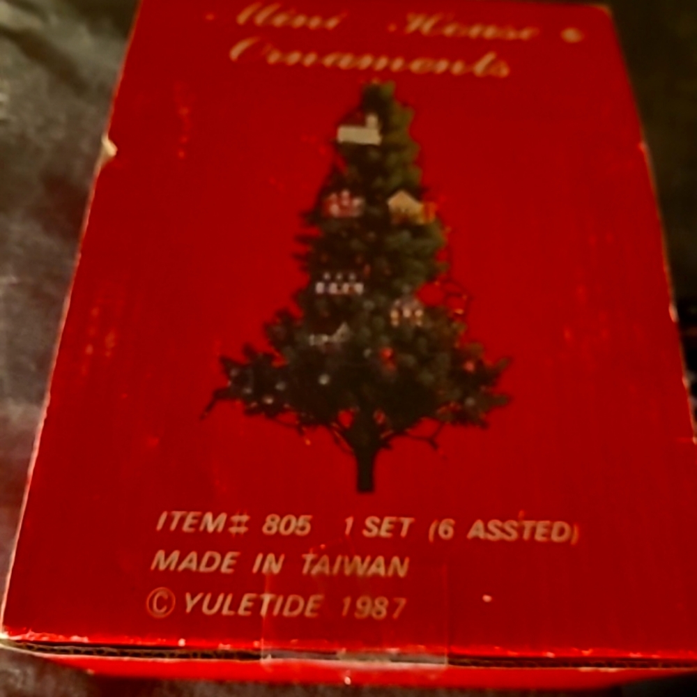 Vintage Mini House Ornaments